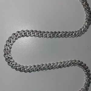 Men's Silver Studded Chain Necklace